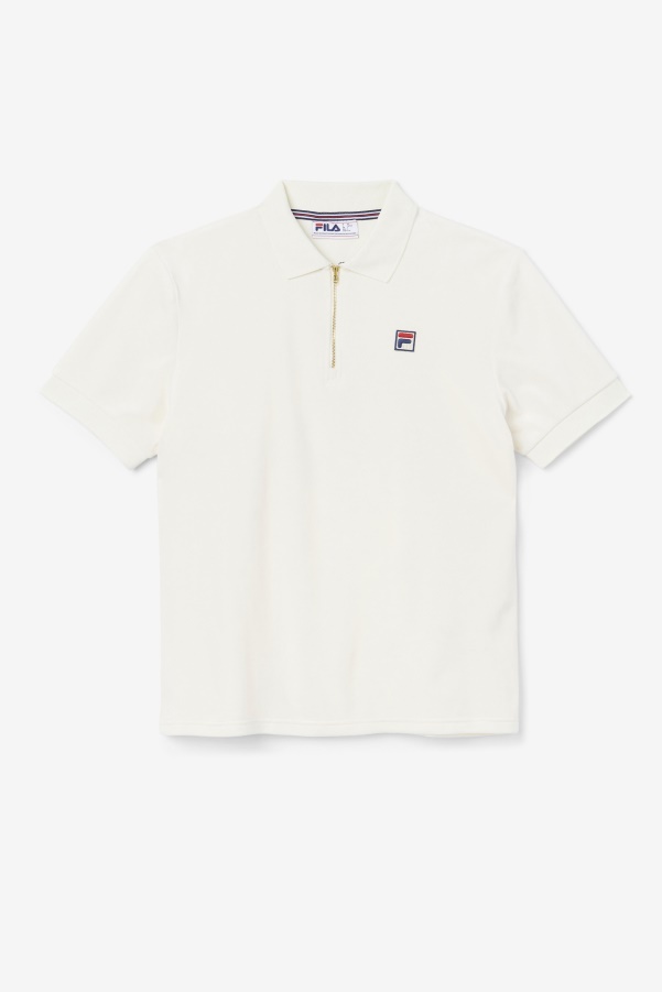 Devon Velour Polo Fila Egret