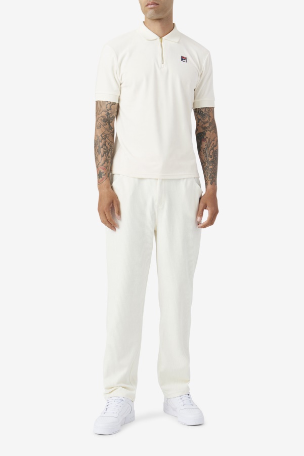 Devon Velour Polo Fila Egret