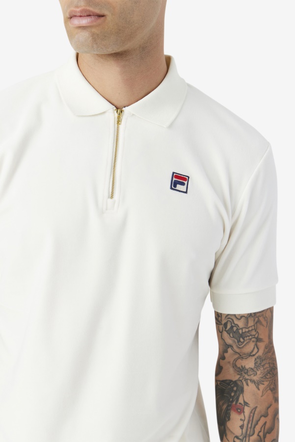 Devon Velour Polo Fila Egret