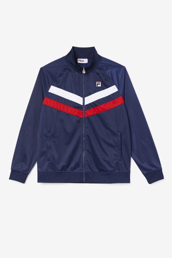 Navy/Red/White Fila Jaya Track Jacket