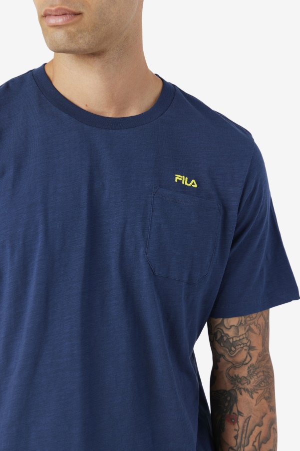Navy/Yellow Dilki Crew Fila