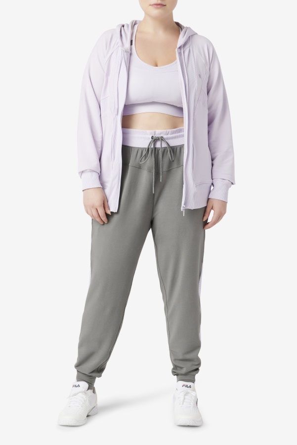 Fila Fi-Lux Texture Full Zip Hoodie Lavender Blue