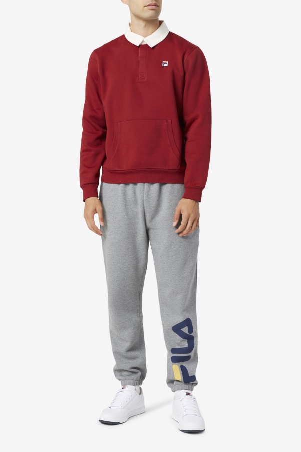 Edison Fleece Rugby Fila Rhubarb/White