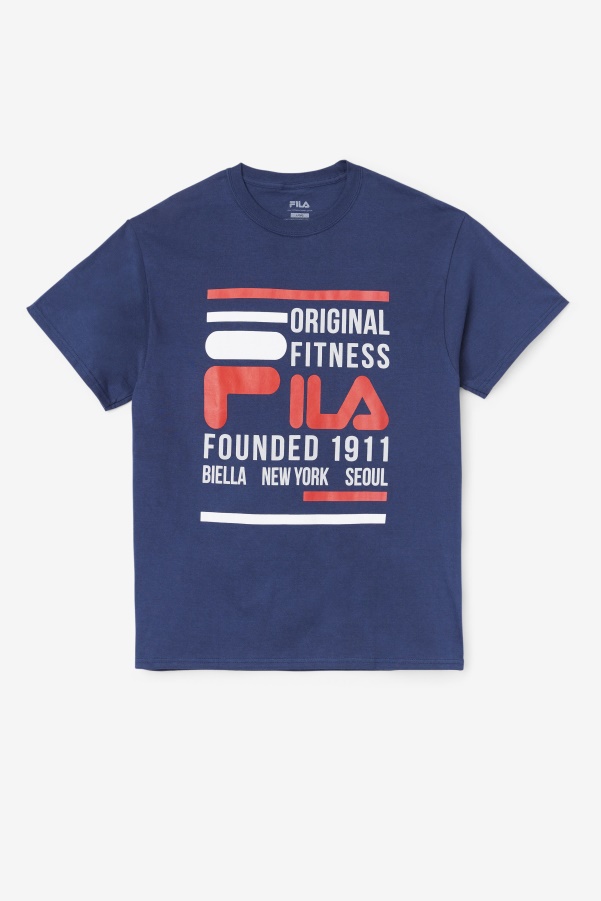 Original Fitness Tee Navy/Red/White Fila