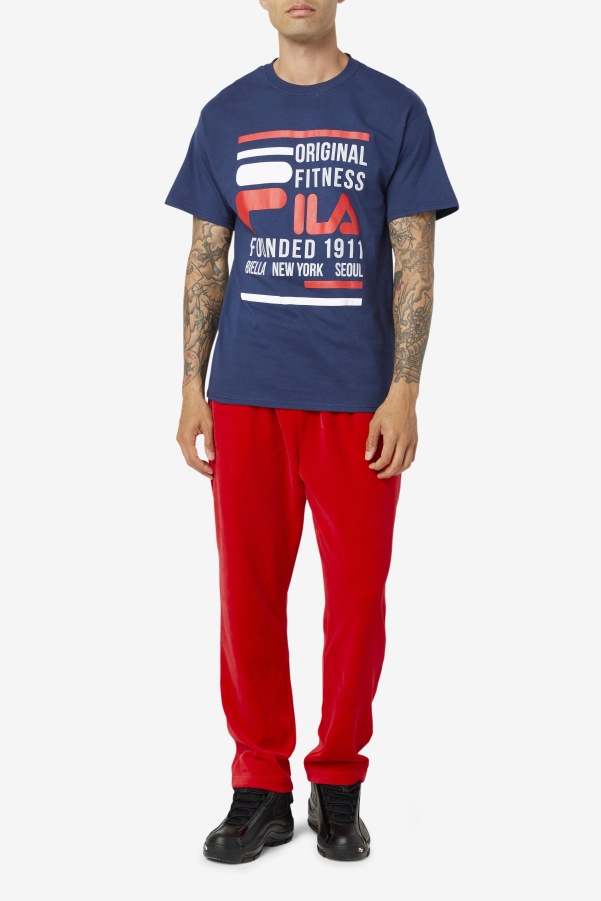 Original Fitness Tee Navy/Red/White Fila