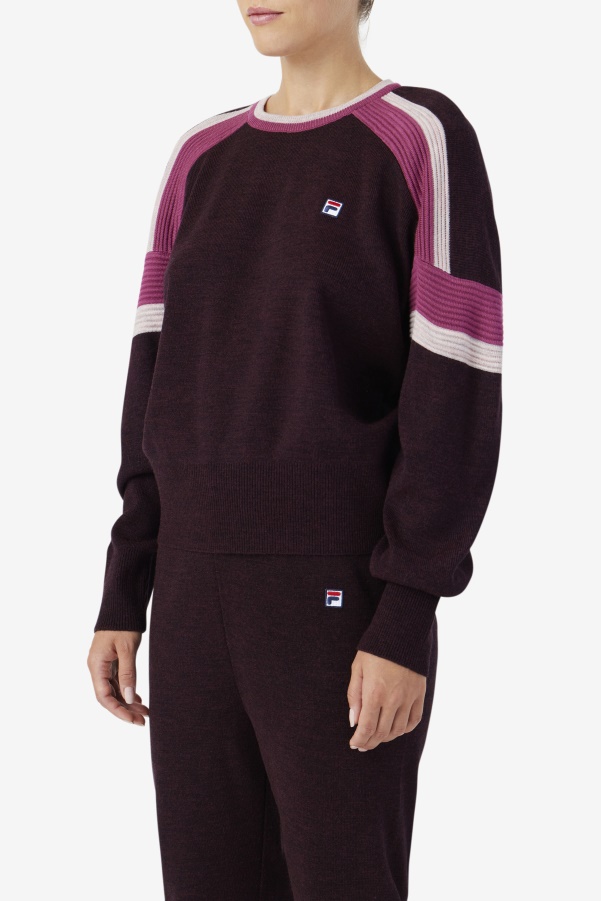 Fila Frankie Knit Crew Grape Wine/Rouge/Potpourri