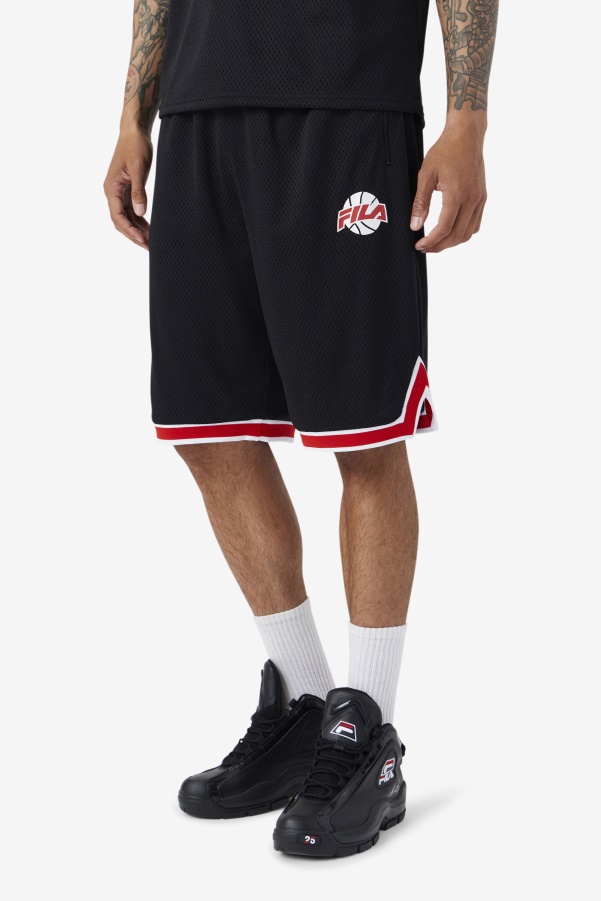 Fila Black/Red/White Ovi Basketball Short