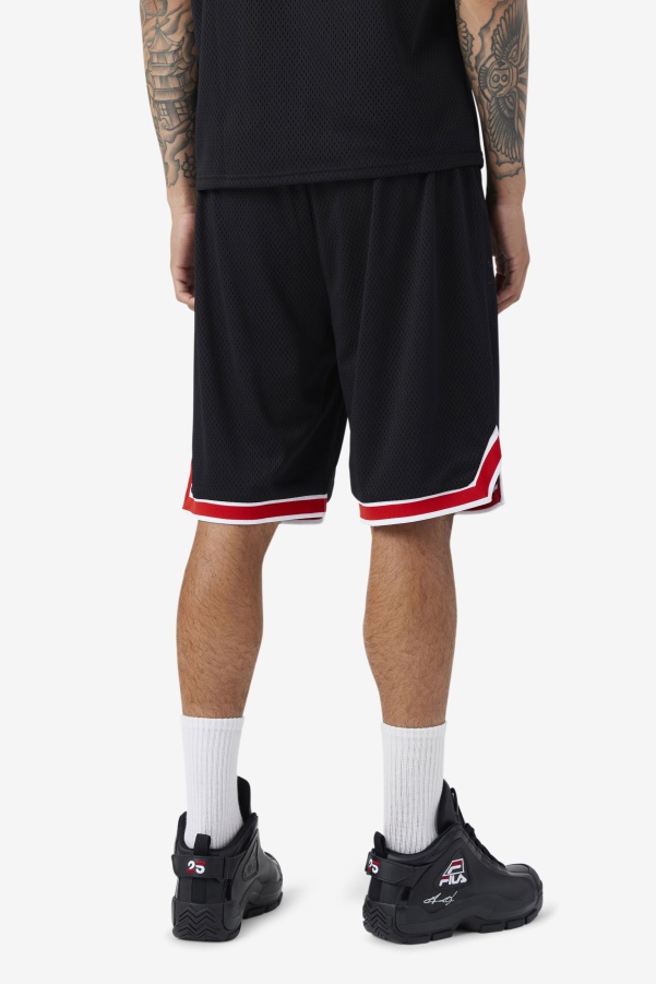 Fila Black/Red/White Ovi Basketball Short