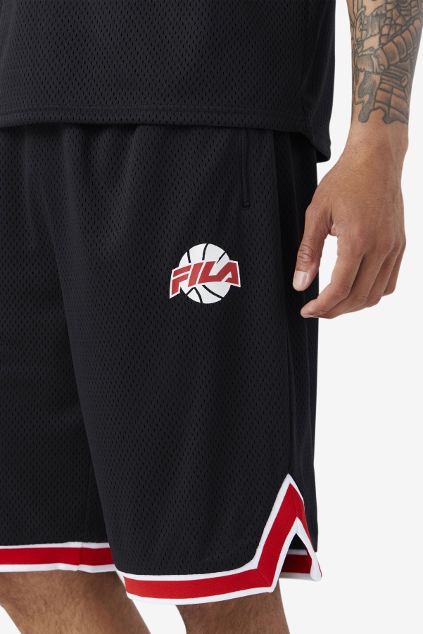 Fila Black/Red/White Ovi Basketball Short