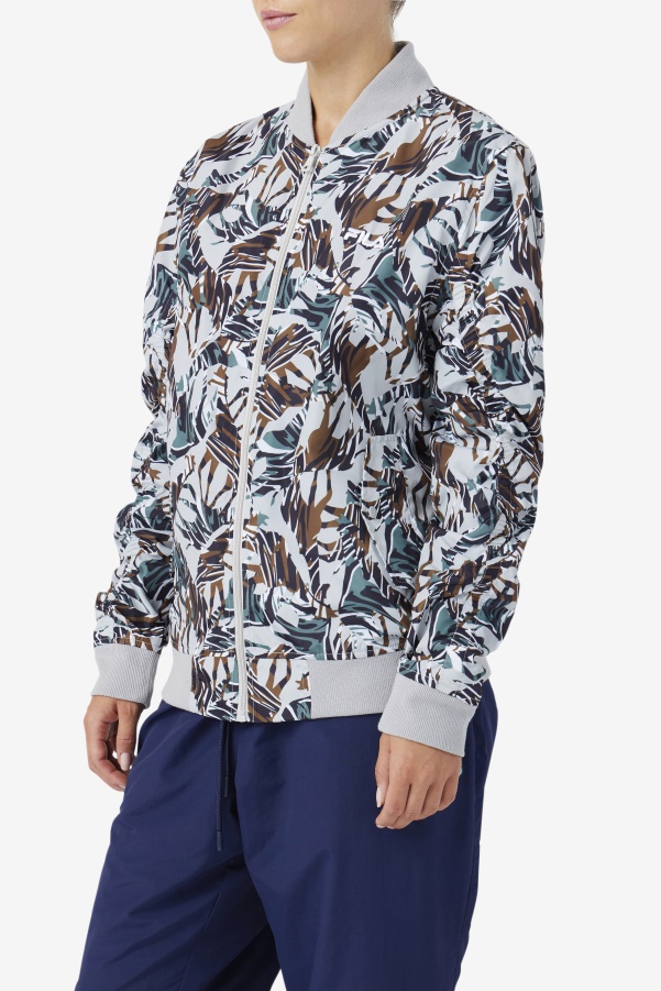 Giraffe Print Mav Bomber Jacket Fila