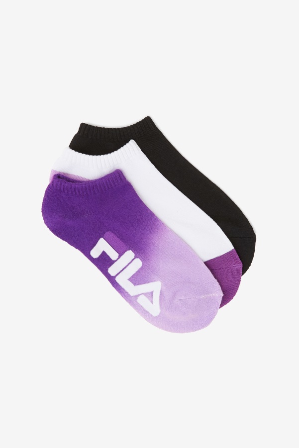 Women's Dip Dye No Show Sock 3-Pack Purple Fila