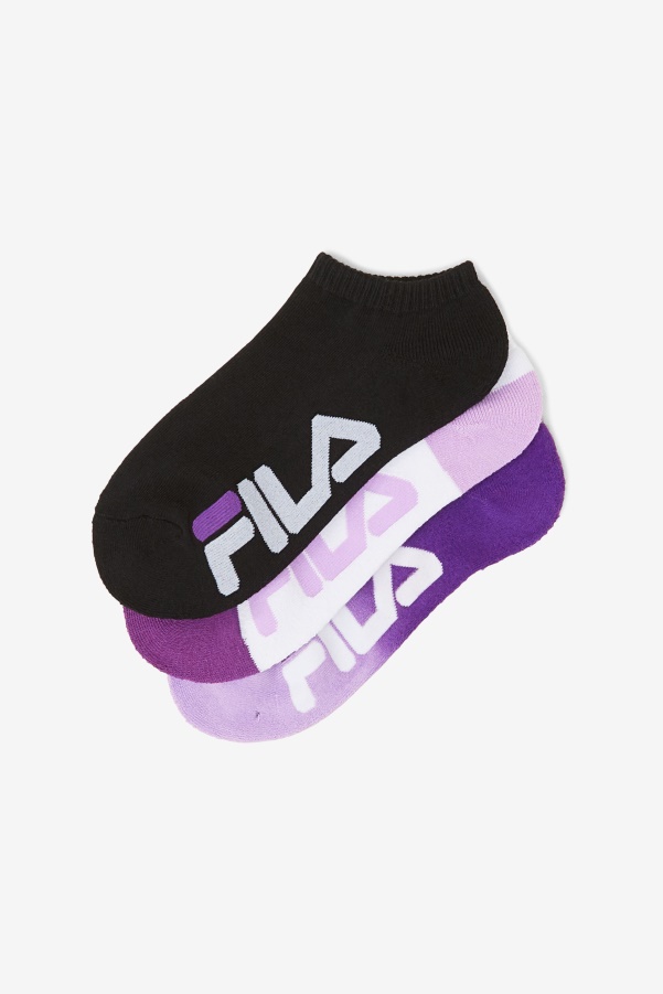 Women's Dip Dye No Show Sock 3-Pack Purple Fila
