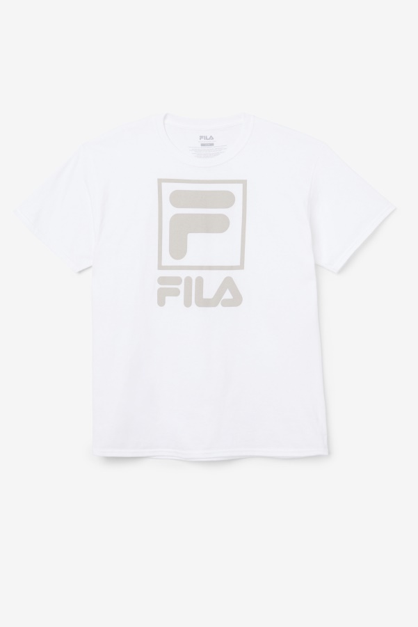stacked tee shirt White Fila