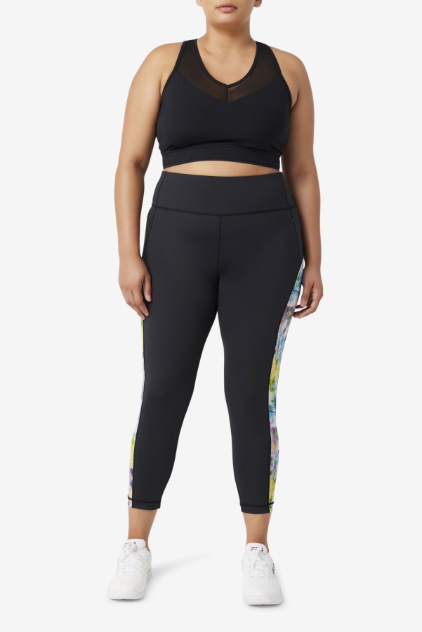 Forza Contrast 7/8 Leggings Black/Tie Dye Fila