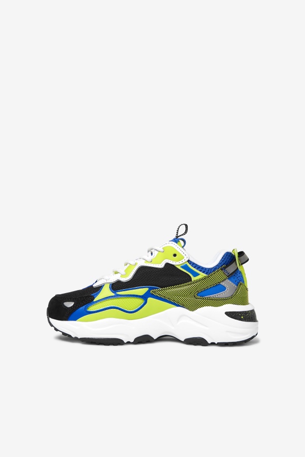 Fila Big Kids' Ray Tracer Apex White/Black/Lime Punch