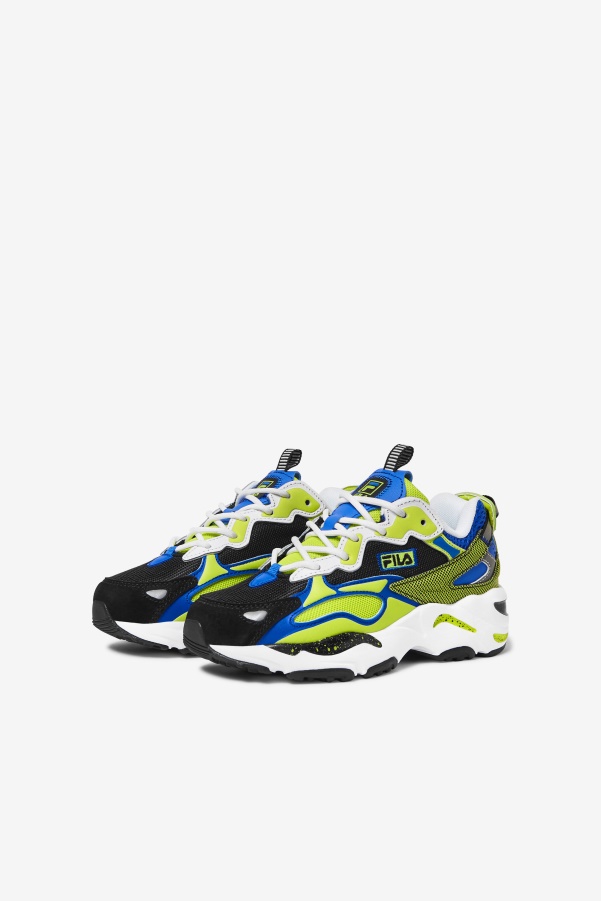 Fila Big Kids' Ray Tracer Apex White/Black/Lime Punch
