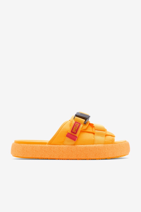 Saffron/Red Fila Men's Atlas Slide