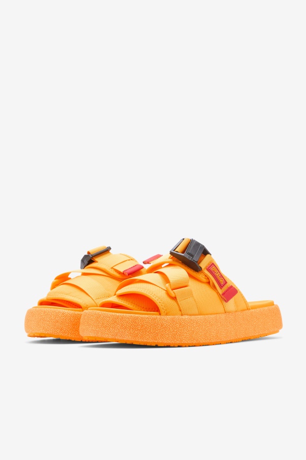 Saffron/Red Fila Men's Atlas Slide