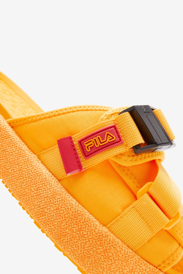 Saffron/Red Fila Men's Atlas Slide
