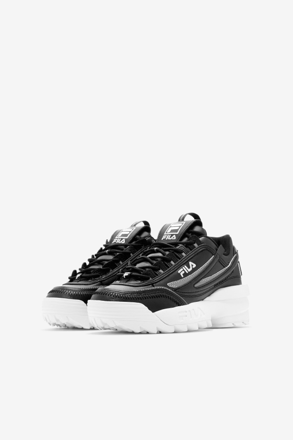 Black/White Little Kids' Disruptor 2 EXP Fila