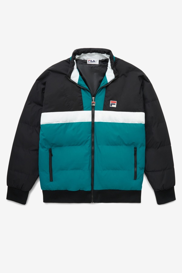fausto ski jacket Black/Harbour Blue/White Fila