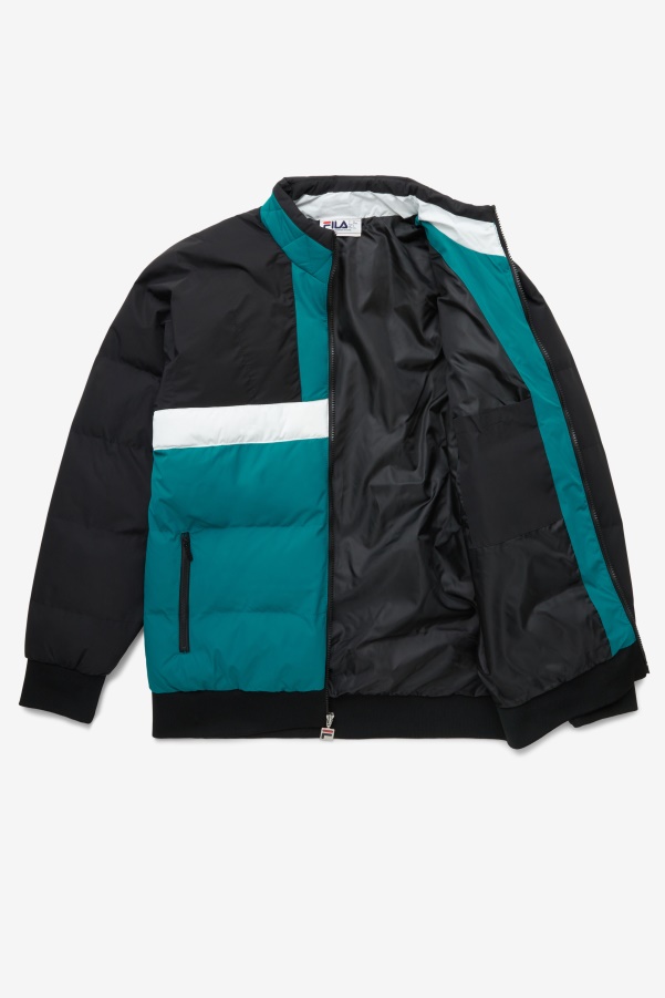 fausto ski jacket Black/Harbour Blue/White Fila