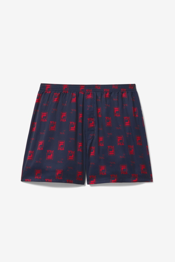 Navy/Red Fila 2Pac Logo Print Boxer