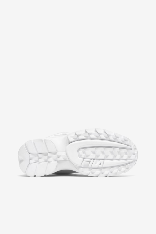 White/Navy/Red Women's Disruptor 2 Wedge Patent Fila