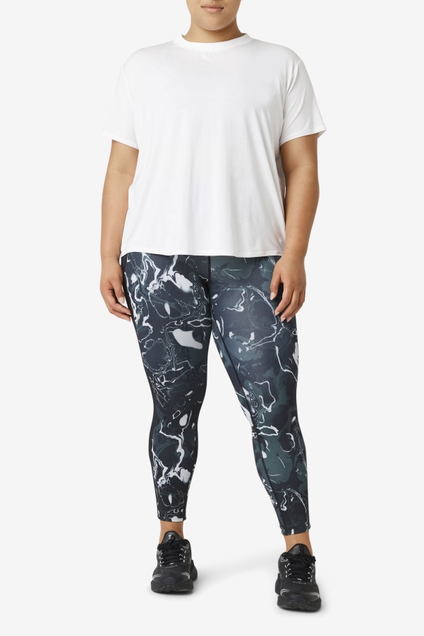 White Fi-Lux Short Sleeve Top Fila