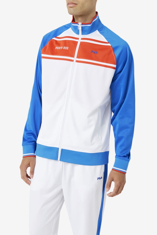 Fila White/Blue/Fiery Red Puerto Rico Track Jacket