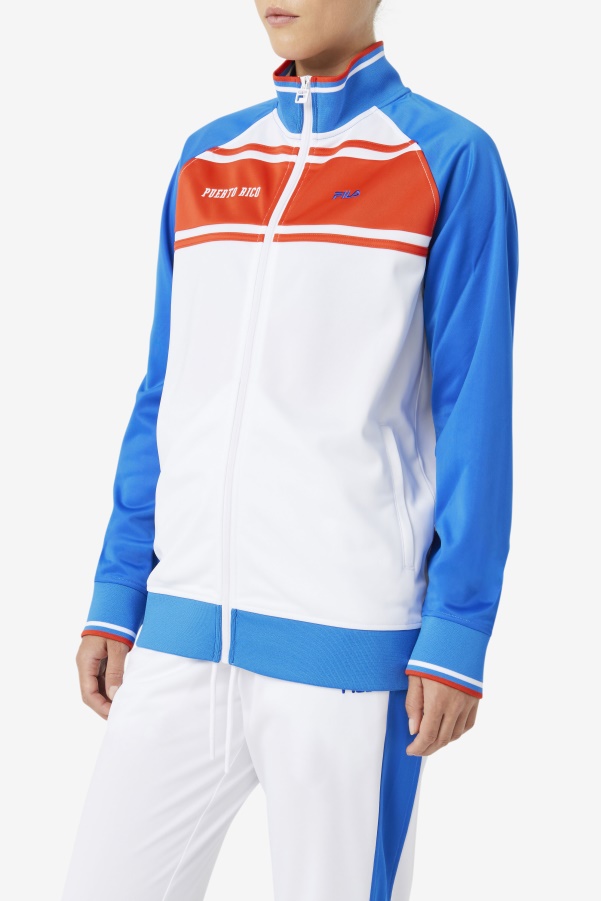 Fila White/Blue/Fiery Red Puerto Rico Track Jacket