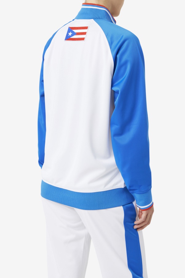 Fila White/Blue/Fiery Red Puerto Rico Track Jacket