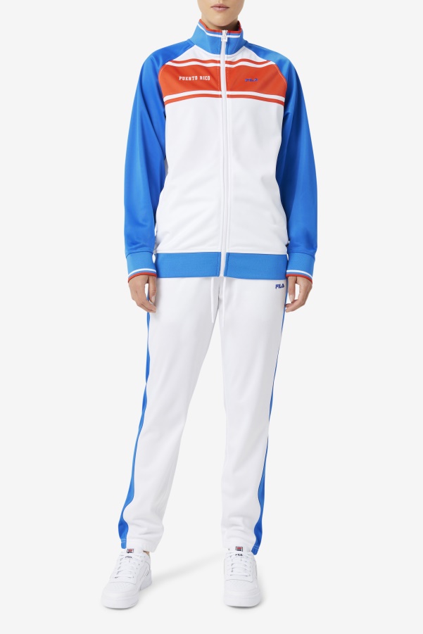Fila White/Blue/Fiery Red Puerto Rico Track Jacket