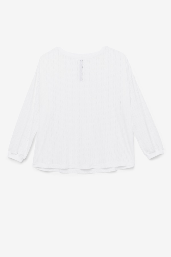Fila White Fi-Lux Mesh Long Sleeve Top