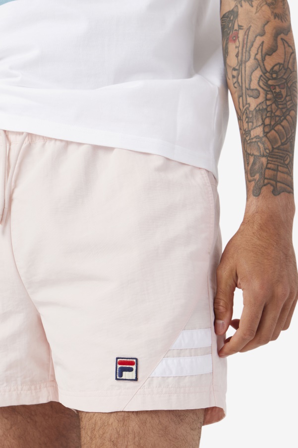 Pink/White Fila Vantage Swim Short