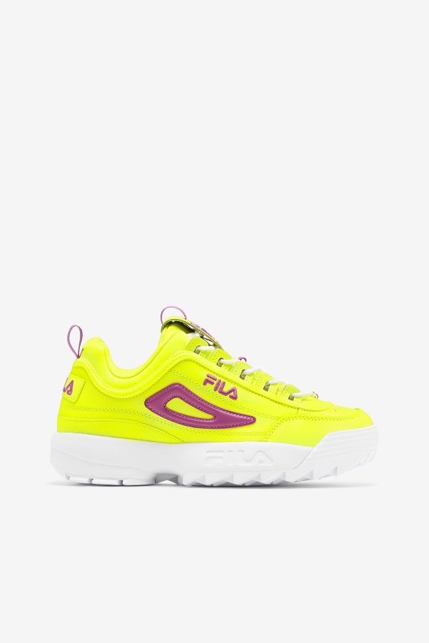 Women's Disruptor 2 Premium Yellow/Orchid Flower/White Fila