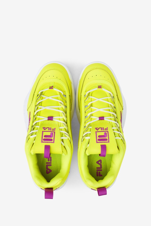 Women's Disruptor 2 Premium Yellow/Orchid Flower/White Fila