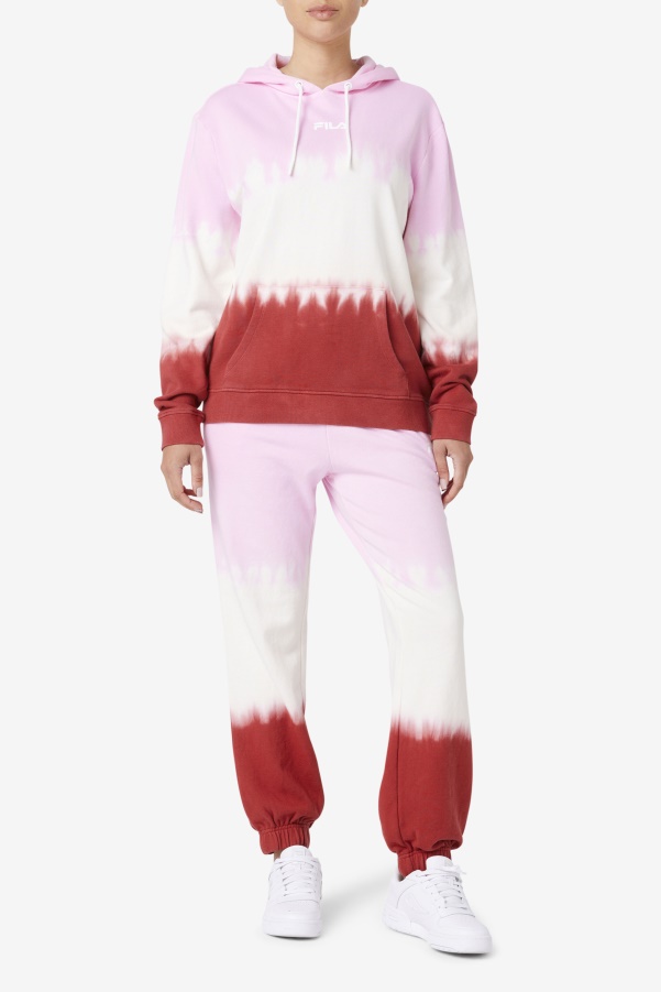 Fila Pirouette/White/Earth Red Aerolynn Tie Dye Hoodie