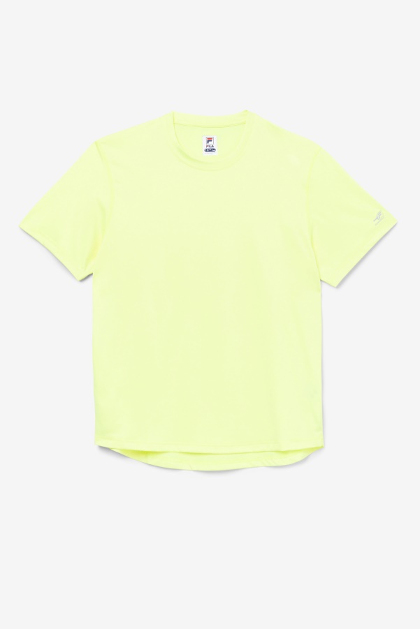 Pickleball Scallop Hem Crew YellowHeather Fila