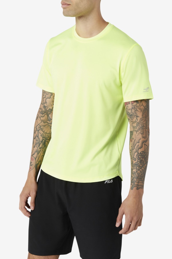 Pickleball Scallop Hem Crew YellowHeather Fila