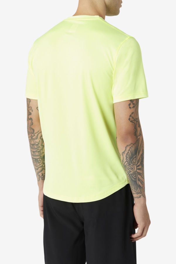 Pickleball Scallop Hem Crew YellowHeather Fila