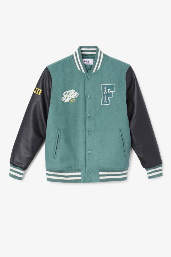 Josh Varsity Jacket Fila Blue Spruce/Black