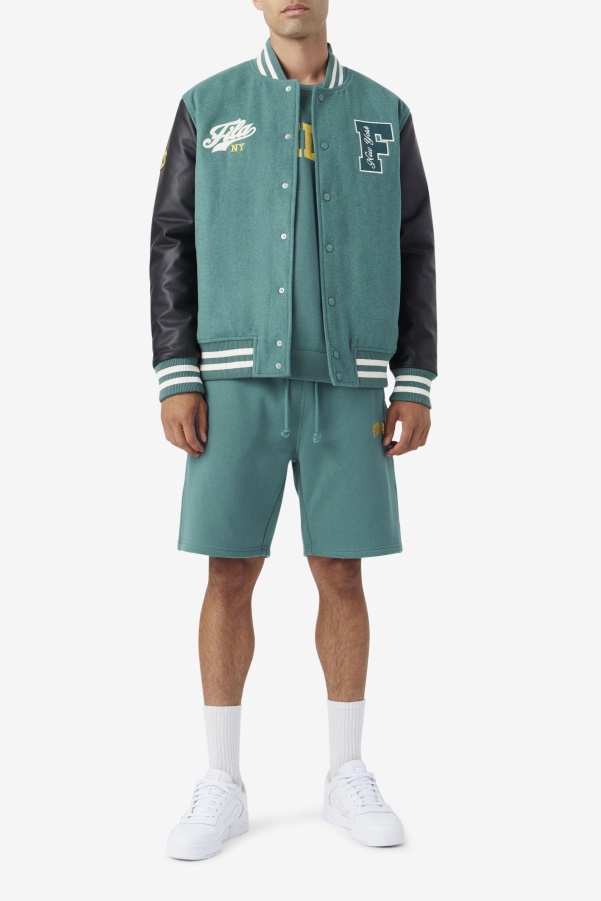 Josh Varsity Jacket Fila Blue Spruce/Black