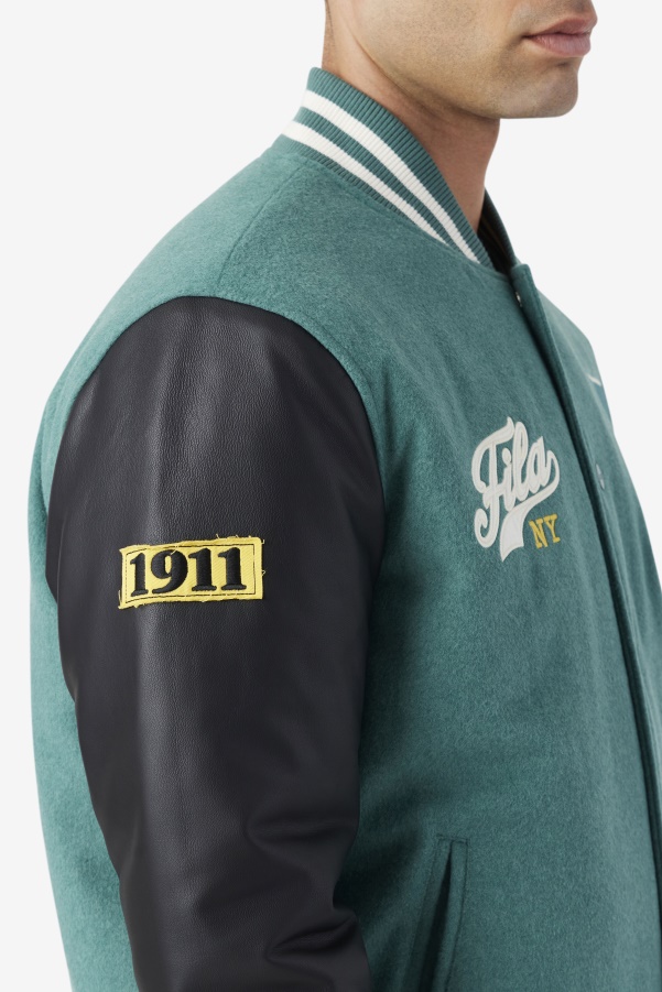 Josh Varsity Jacket Fila Blue Spruce/Black