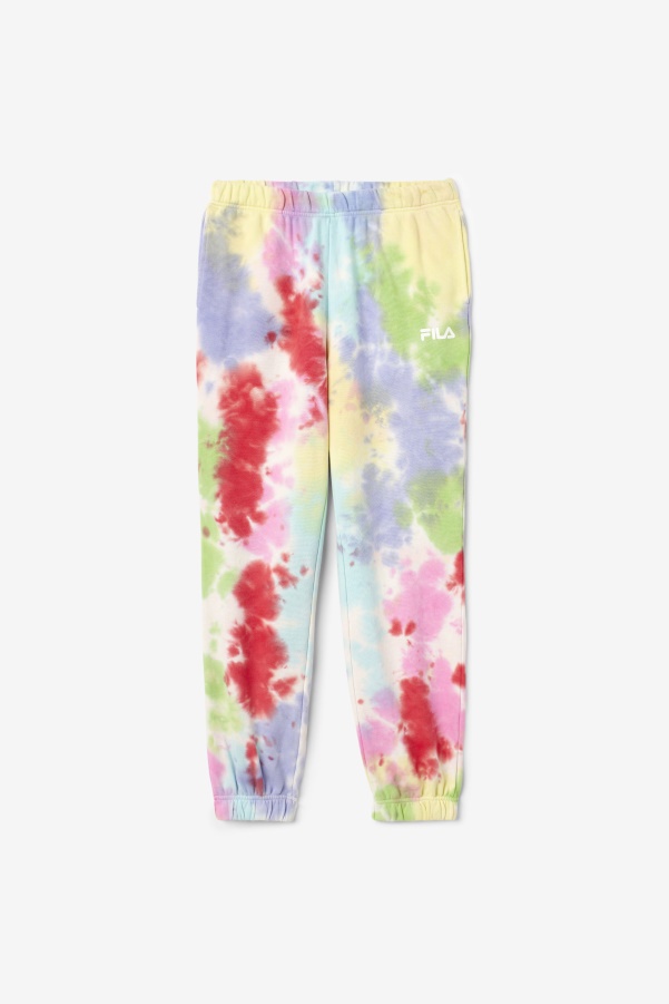 Green/White/Periwinkle/Red Fila Raleigh Tie Dye Jogger