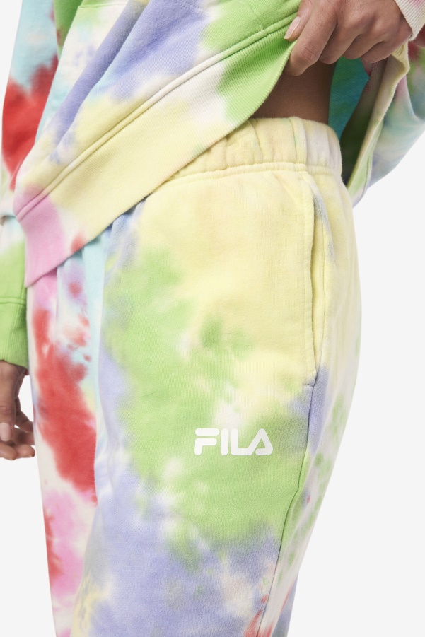 Green/White/Periwinkle/Red Fila Raleigh Tie Dye Jogger