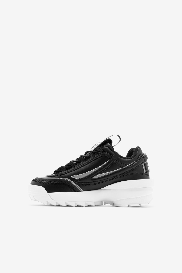 Black/White Big Kids' Disruptor 2 EXP Fila