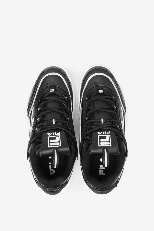 Black/White Big Kids' Disruptor 2 EXP Fila