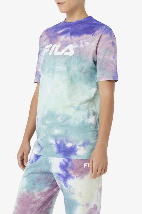 Alivia Tie Dye Tee Fila Aruba Blue Tie Dye