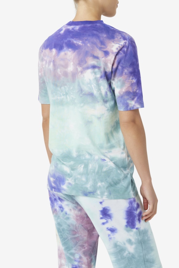 Alivia Tie Dye Tee Fila Aruba Blue Tie Dye